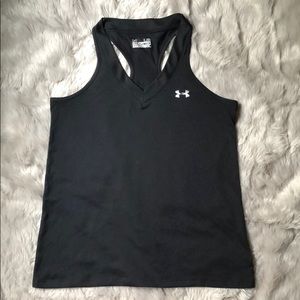 Under Armour Semi-Fitted Black HeatGear Tank sz. L